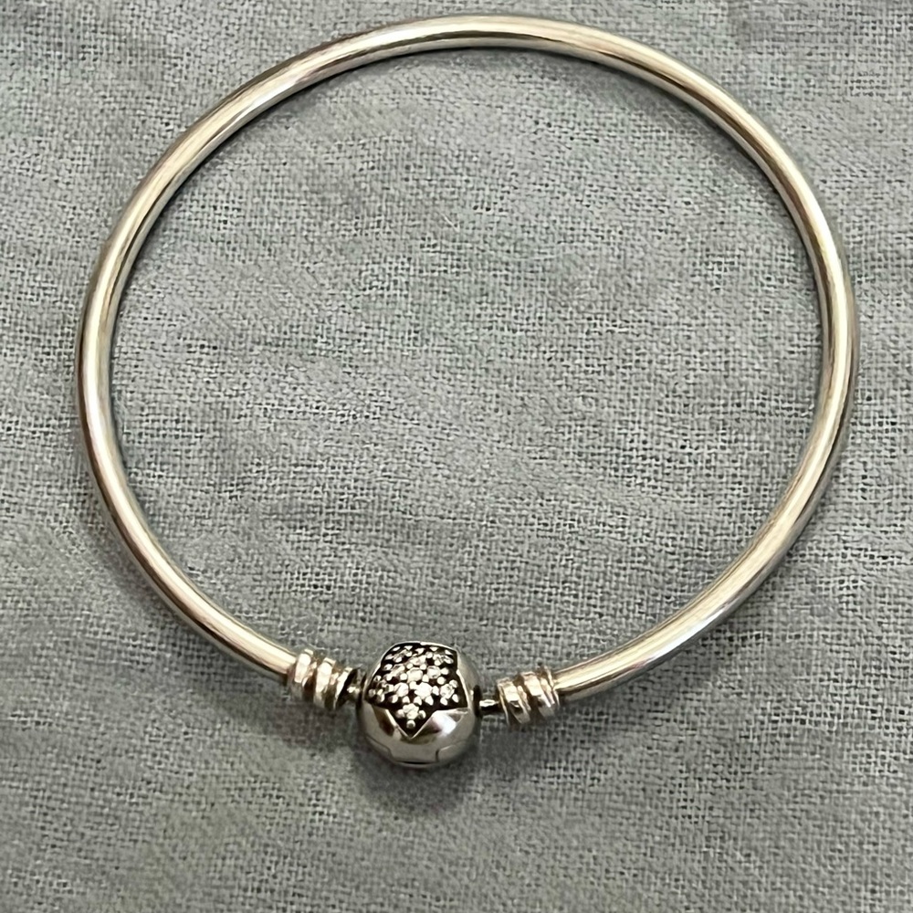 Pandora Silver Bracelet with Sparkling Charm